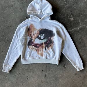 Graphic White Hoodie